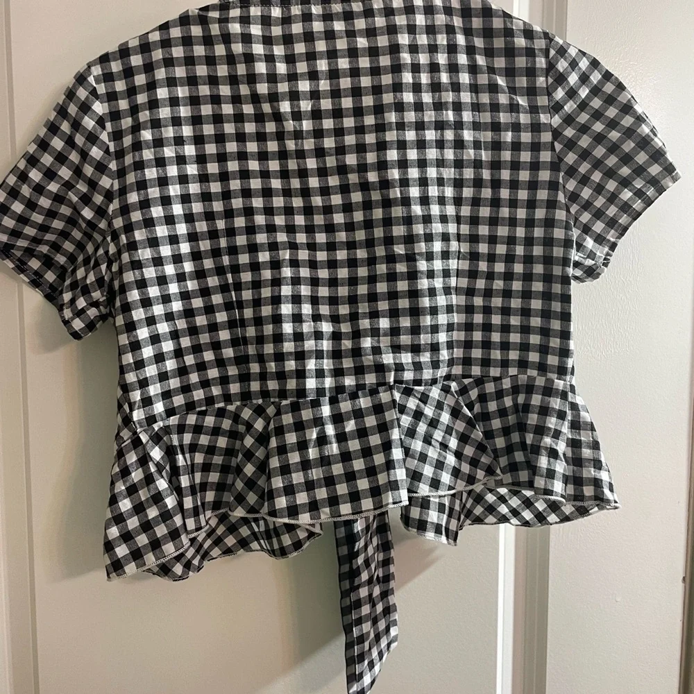 Black and White Checked Top - Picture 3 of 4